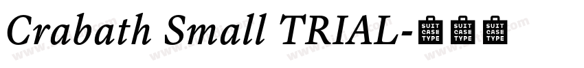 Crabath Small TRIAL字体转换